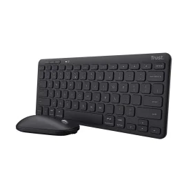 clavier et souris Trust Lyra Noir Monochrome Anglais QWERTY de Trust, Ensembles Clavier et Souris - Réf : S9123851, Prix : 64...