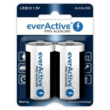 Batteries EverActive LR20 1,5 V (2 Units) by EverActive, Disposable Batteries - Ref: S9132549, Price: 5,37 €, Discount: %