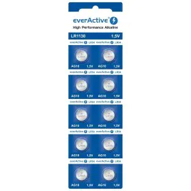 Batteries EverActive AG10 G10 LR1130 LR54 1,5 V (10 Unités) de EverActive, Piles jetables - Réf : S9132555, Prix : 1,59 €, Re...