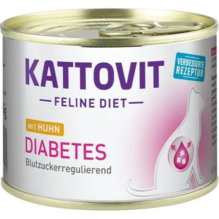 Comida para gato Kattovit Feline Diet Diabetes Frango 185 g de Kattovit, Húmida - Ref: S9193204, Preço: 46,61 €, Desconto: %