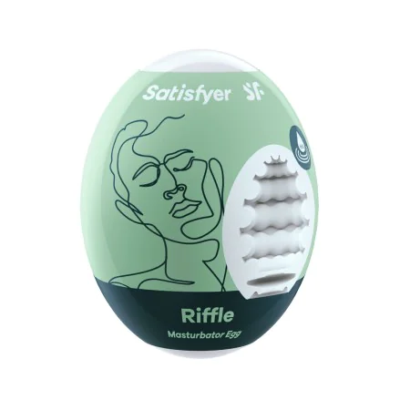 Masturbation Egg Satisfyer Riffle White Green by Satisfyer, Realistic masturbator - Ref: S9402672, Price: 6,26 €, Discount: %