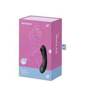 Vibrador Dupla Estimulação Satisfyer CURVY TRINITY 4 Preto de Satisfyer, Succionadores de clítoris - Ref: S9402690, Preço: 42...