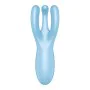 Masseur Satisfyer Threesome 4 Connect Bleu de Satisfyer, Vibromasseurs externes - Réf : S9402704, Prix : 34,64 €, Remise : %