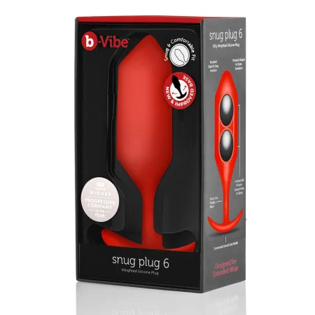 Plug Anal B-Vibe 6 Vermelho de B-Vibe, Plugs - Ref: S9402977, Preço: 56,35 €, Desconto: %