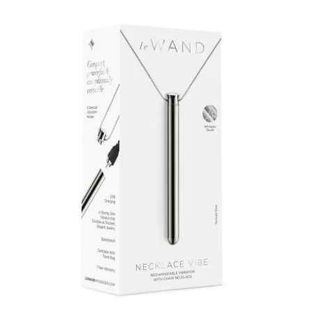 Vibratore Mini Le Wand Necklace Ciondolo Argentato di Le Wand, Vibratori realistici - Rif: S9402982, Prezzo: 62,00 €, Sconto: %