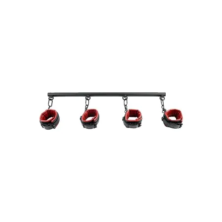 Spread the Love Bar Sportsheets Saffron Spreader Bar & Cuff Set Black Vegan Adjustable by Sportsheets, Handcuffs - Ref: S9404...