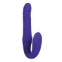 Masseur Double Pénétration Adam & Eve Ultimate Thrusting Strapless Violet de Adam & Eve, Godemichets double dong - Réf : S940...