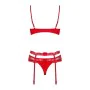 Conjunto de Lingerie com Renda Obsessive Heartina Vermelho L/XL de Obsessive, Conjuntos de lingerie - Ref: M0400616, Preço: 2...