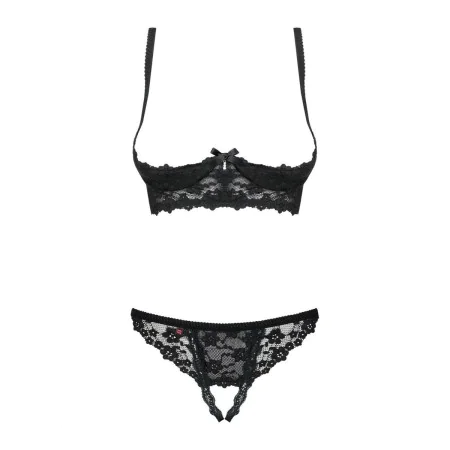 Ensemble de Lingerie en Dentelle Obsessive Letica Noir S/M de Obsessive, Ensembles sexy - Réf : M0400667, Prix : 19,17 €, Rem...