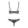 Lace Underwear Set Obsessive Letica Black S/M by Obsessive, Lingerie Sets - Ref: M0400667, Price: 20,03 €, Discount: %