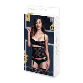 Lacy Bra & Cincher & Panty Set One Size Baci Lingerie BLW3100 Black (One size) by Baci Lingerie, Lingerie Sets - Ref: S940542...