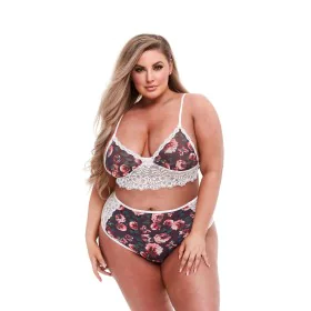 Set di Lingerie con Pizzo Baci Lingerie Floral & Lace Grigio (XL) di Baci Lingerie, Completi intimi - Rif: S9405476, Prezzo: ...