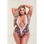 Leotard Baci Lingerie Floral & Lace Grey XL by Baci Lingerie, Teddies & Bodysuits - Ref: S9405482, Price: 32,66 €, Discount: %