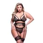 Conjunto de Lingerie Baci Lingerie Preto 3 Peças (Queen) de Baci Lingerie, Conjuntos de lingerie - Ref: S9405485, Preço: 18,5...