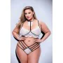 Set di Lingerie Baci Lingerie Strappy Lace Bianco Nero/Bianco 2 Pezzi (Queen) di Baci Lingerie, Completi intimi - Rif: S94054...