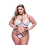 Ensemble de Lingerie Baci Lingerie Strappy Lace Blanc Noir/Blanc 2 Pièces (Queen) de Baci Lingerie, Ensembles sexy - Réf : S9...