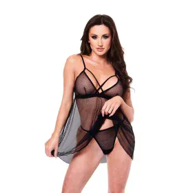 Set di Lingerie Baci Lingerie Babydoll & G-string Nero 2 Pezzi (M/L) di Baci Lingerie, Completi intimi - Rif: S9405515, Prezz...