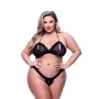 Conjunto de Lingerie Baci Lingerie Crotchless G- Preto 2 Peças (Queen size) de Baci Lingerie, Conjuntos de lingerie - Ref: S9...