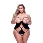 Body Baci Lingerie Peek-a-boo Nero Queen size di Baci Lingerie, Pagliaccetti e body - Rif: S9405537, Prezzo: 27,62 €, Sconto: %