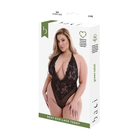 Conjunto de Lingerie Baci Lingerie Eco Lace Teddy Preto (Queen) de Baci Lingerie, Conjuntos de lingerie - Ref: S9405555, Preç...