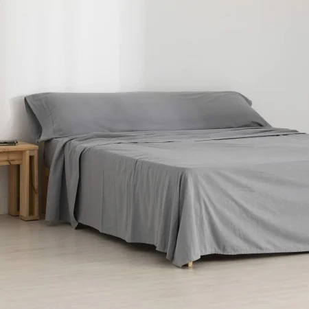 Bedding set SG Hogar Grey King size by SG Hogar, Sheets and pillowcases - Ref: S9802932, Price: 36,09 €, Discount: %