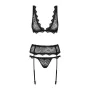 Ensemble de Lingerie en Dentelle Obsessive Emperita Noir S/M de Obsessive, Ensembles sexy - Réf : M0400858, Prix : 20,98 €, R...