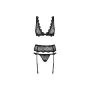 Set di Lingerie con Pizzo Obsessive Emperita Nero S/M di Obsessive, Completi intimi - Rif: M0400858, Prezzo: 19,75 €, Sconto: %