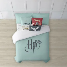 Housse de Couette Harry Potter Mint Multicouleur 175 Fils 200 x 200 cm Lit de 120 de Harry Potter, Couettes et housses de cou...