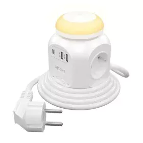 Rallonge 4 prises Schuko avec interrupteur Aisens ASPS-2A1CLPQ02-W (1,8 m) de Aisens, Multiprises - Réf : S9901040, Prix : 23...