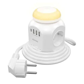 Extensão com 4 tomadas com interruptor Aisens ASPS-3A1CL01-W (1,8 m) de Aisens, Réguas - Ref: S9901043, Preço: 21,34 €, Desco...