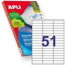 Adhesive labels Apli 01294 100 Sheets 70 x 16,9 mm White by Apli, Adhesive labels and stickers - Ref: S9901284, Price: 21,59 ...