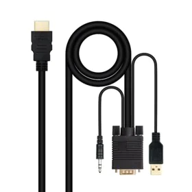 Adaptateur HDMI vers VGA avec Audio NANOCABLE 10.15.4350 1,8 m Noir de NANOCABLE, Adaptateurs DVI-HDMI - Réf : S9905017, Prix...