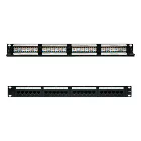 24-port UTP Category 6 Patch Panel NANOCABLE 10.21.3124 19" RJ45 Black by NANOCABLE, Ethernet cables - Ref: S9905291, Price: ...