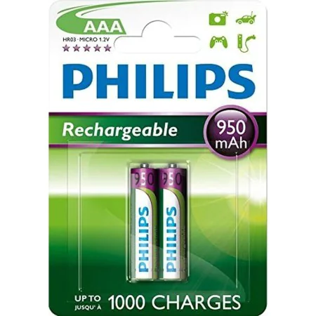 Pilhas Recarregáveis Philips R03B2A95/10 1,2 V AAA (2 Unidades) de Philips, Pilhas recarregáveis - Ref: S9905880, Preço: 7,39...