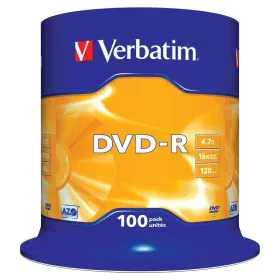 DVD-R Verbatim DVD-R Matt Silver 100 Unità di Verbatim, Consumabili di archiviazione - Rif: S9908987, Prezzo: 71,46 €, Sconto: %