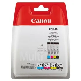 Cartouche d'encre originale Canon CLI-571 Multipack Gris Multicouleur de Canon, Toners et encre pour imprimante - Réf : S9912...