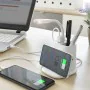 5-in-1 Wireless Charger with Organiser-Stand and USB LED Lamp DesKing InnovaGoods by InnovaGoods, Materials, desk organisers ...