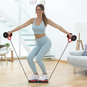 Abdominal Roller with Rotating Discs, Elastic Bands and Exercise Guide Twabanarm InnovaGoods by InnovaGoods, Core & Abdominal...