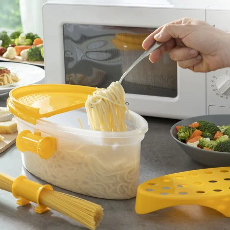 Cuecepasta para Microondas 4 en 1 con Accesorios y Recetas Pastrainest InnovaGoods de InnovaGoods, Cocedores de pasta - Ref: ...