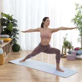 Tappetino da Yoga Antiscivolo con Linee di Posizione e Manuale per gli Esercizi Asamat InnovaGoods di InnovaGoods, Tappetini ...