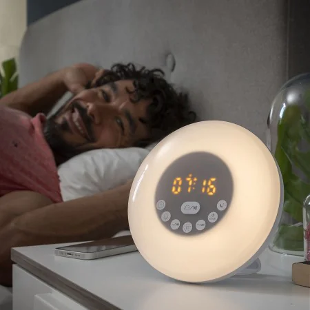 Sunrise Alarm Clock with Speaker Slockar InnovaGoods by InnovaGoods, Wake-up Lights - Ref: V0103570, Price: 21,54 €, Discount: %