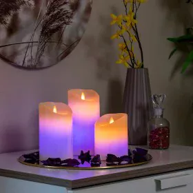 Multicolour Flame-Effect LED Candles with Remote Control Lendles InnovaGoods 3 Units by InnovaGoods, Candle Lights - Ref: V01...