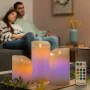 Candele a LED Multicolor Effetto Fiamma con Telecomando Lendles InnovaGoods 3 Unità di InnovaGoods, Candele a LED - Rif: V010...