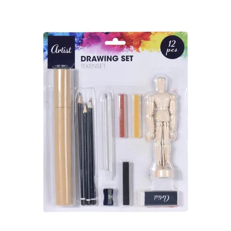 Kit de Dessin Artist (12 Pcs) de BigBuy School, Sets de dessin - Réf : V0203078, Prix : 3,28 €, Remise : %