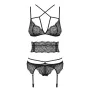 Conjunto de Lingerie com Renda Obsessive Frivolla Preto S/M de Obsessive, Espartilhos e bustiers - Ref: M0401067, Preço: 24,4...