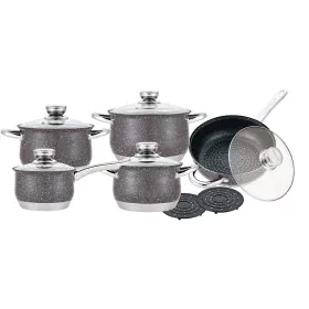 Cookware Royalty Line 1232 Black Steel 12 Pieces by Royalty Line, Frying pan and saucepan sets - Ref: D0600124, Price: 63,26 ...