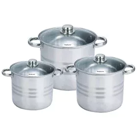 Pot with Glass Lid Royalty Line SP3 3 Pieces by Royalty Line, Frying pan and saucepan sets - Ref: D0600129, Price: 65,00 €, D...