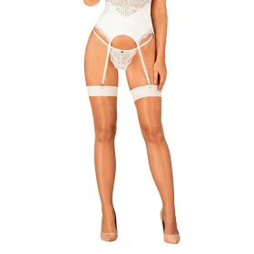 Stockings with Garter Obsessive S814 White S/M by Obsessive, Hosiery - Ref: M0401123, Price: 6,53 €, Discount: %