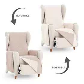 Armchair slipcovers Eysa SILVER Beige 100 x 110 x 55 cm Reversible by Eysa, Armchairs - Ref: D1605182, Price: 18,38 €, Discou...