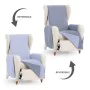 Armchair slipcovers Eysa SILVER Blue 100 x 110 x 55 cm Reversible by Eysa, Armchairs - Ref: D1605184, Price: 18,38 €, Discoun...